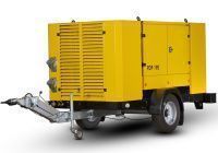 Винтовой компрессор Atmos PDP 190-14 (на шасси, рег. высота, с тормозами)