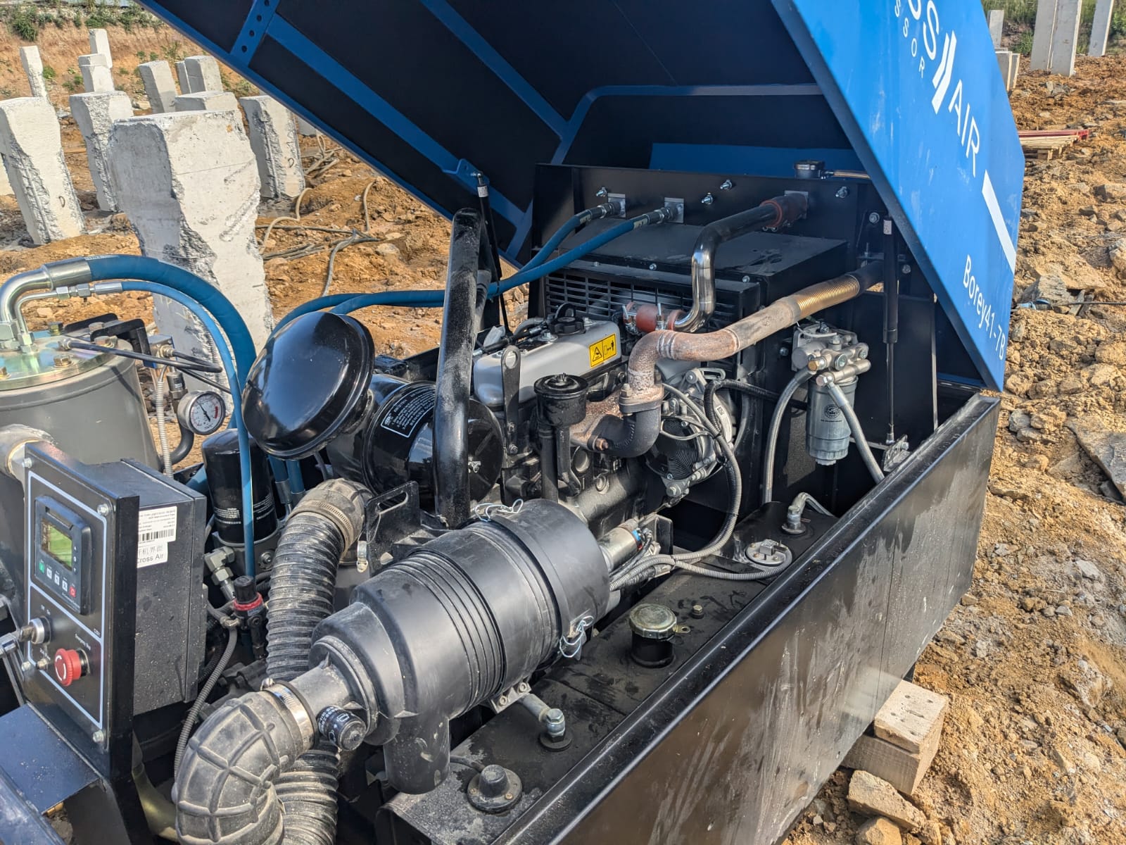 Дизельный стационарный компрессор Cross Air Borey 41-7B для ООО "Неострой"