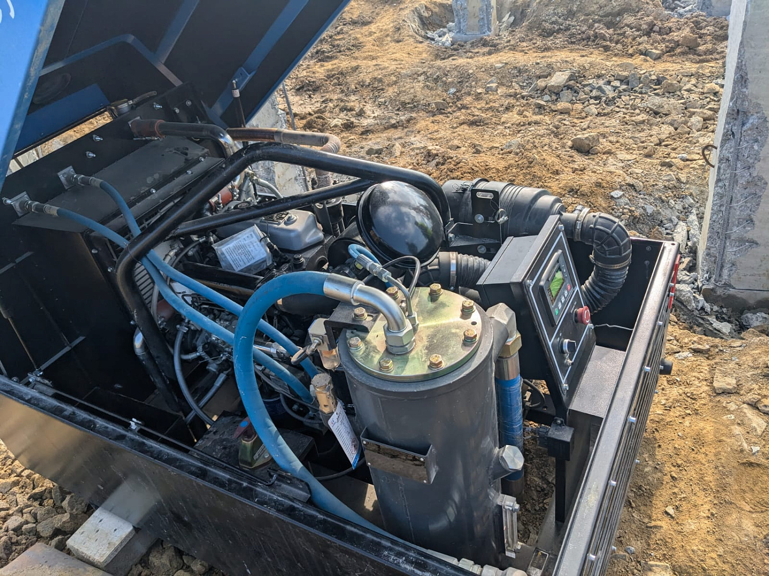 Дизельный стационарный компрессор Cross Air Borey 41-7B для ООО "Неострой"